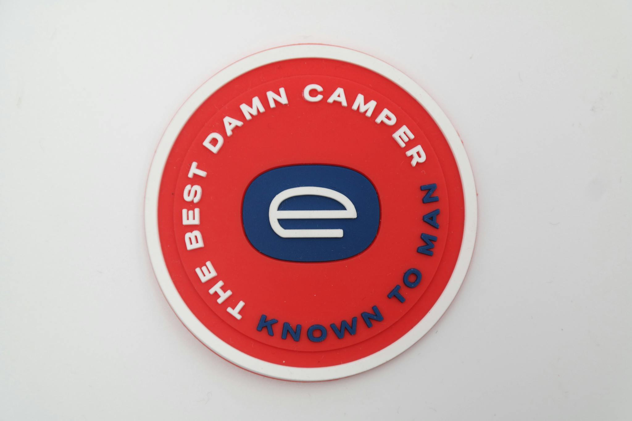 E Icon Best Damn Camper Rubber Patch Magnet