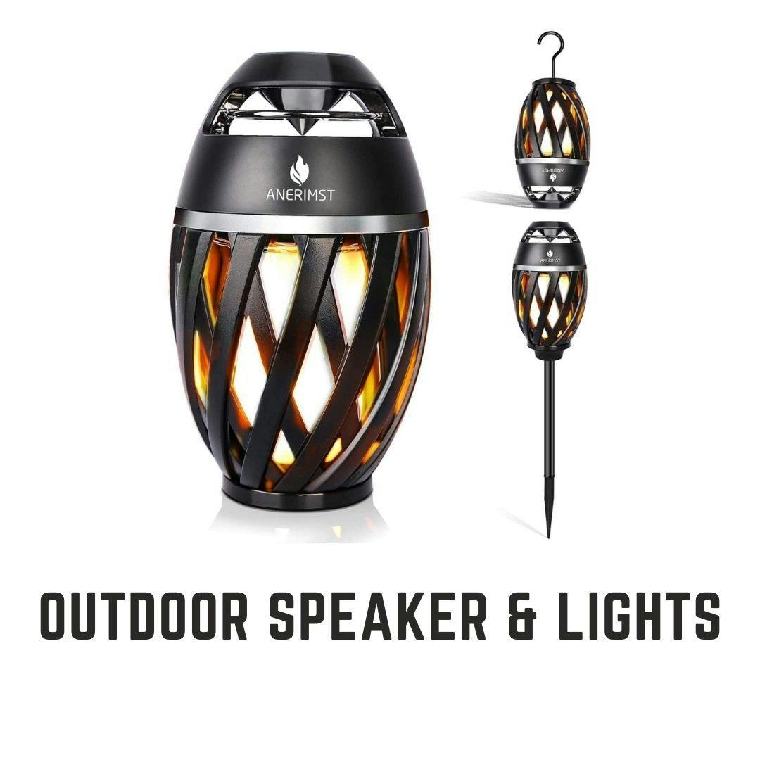 Graphic for holiday gift: Solar Light and Speaker