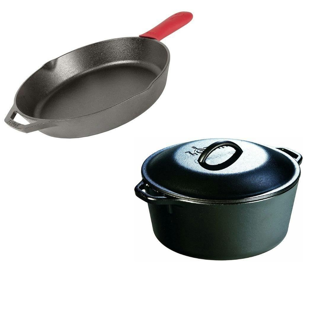 Graphic for cast iron skillet and pot to be used in a teardrop camper.
