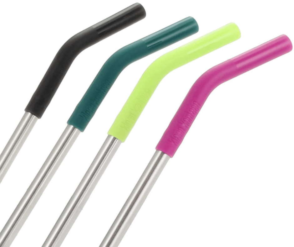 4 different color straws that are a great addition to your camp setup.