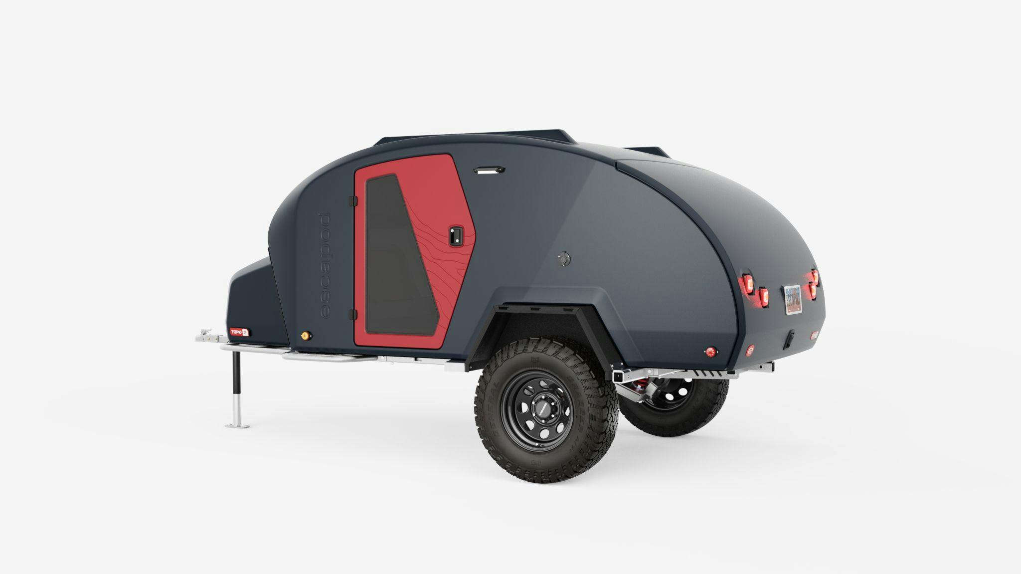 Rendering of the TOPO2 Nomad, displaying to composite monocoque body