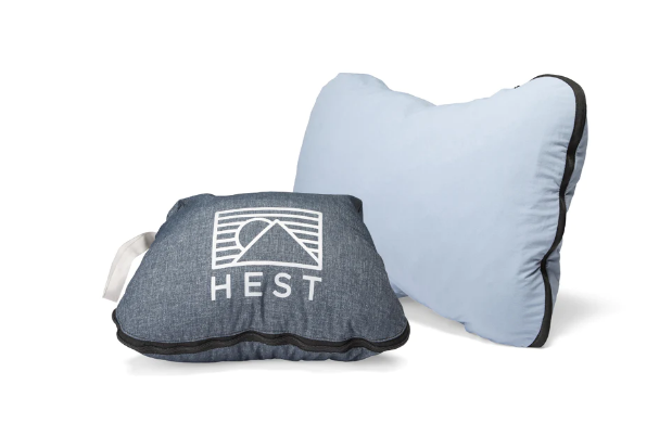 A picture of a hest camping pillow that can make for a great addition to a campsite.