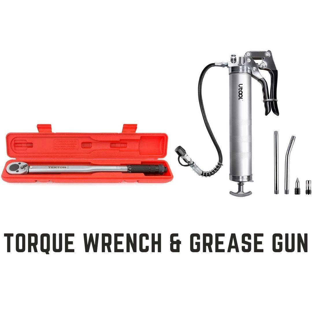 Graphic for holiday gift: Torque wrench & Grease Gun