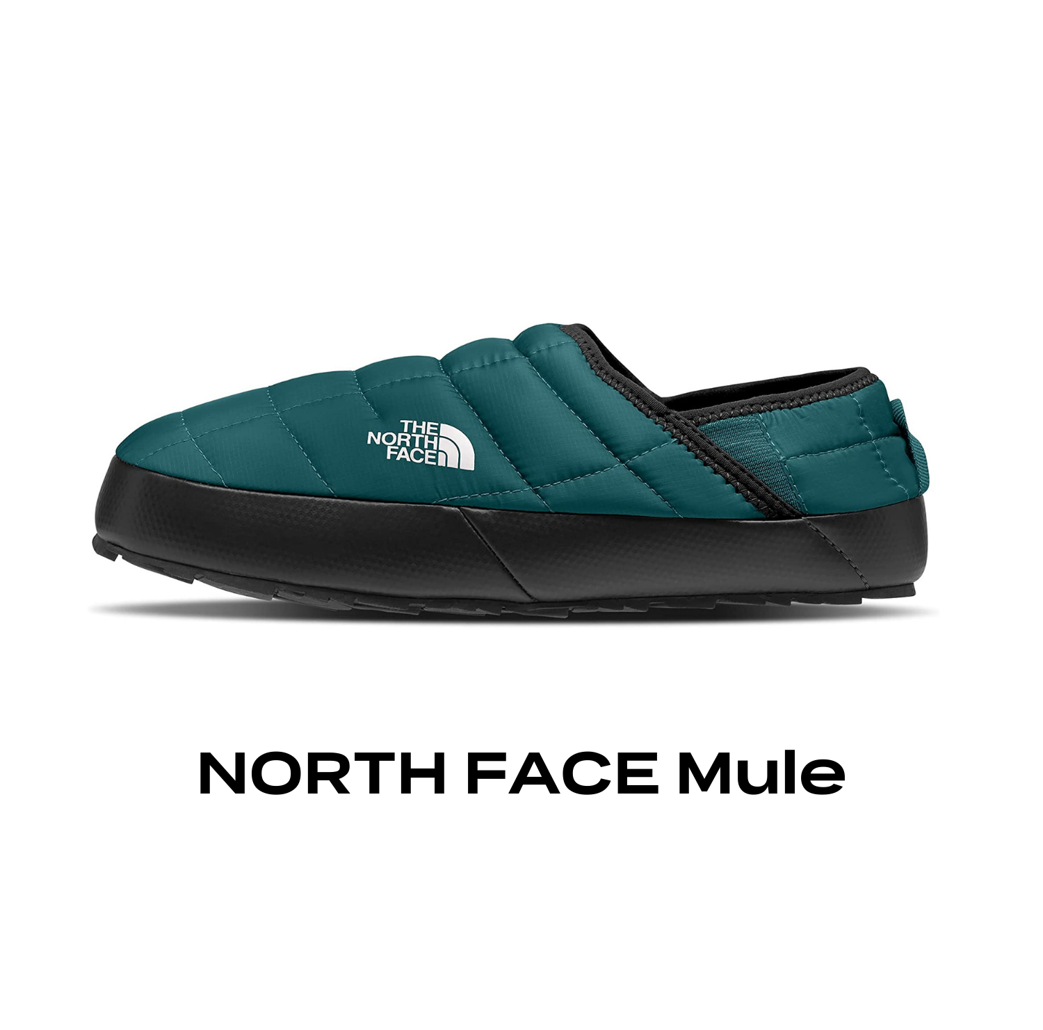 A graphic for a North Face mule shoe, a great mother's day gift.